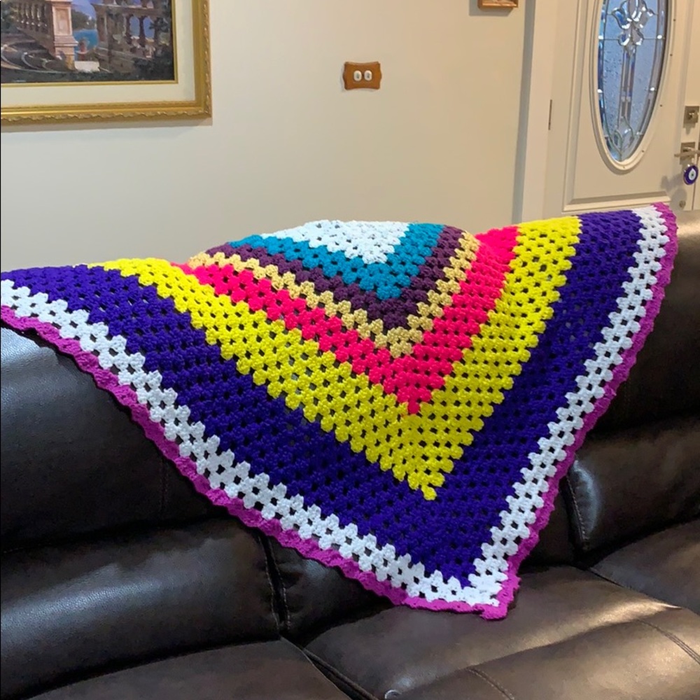Hand Crochet Quilt/Throw